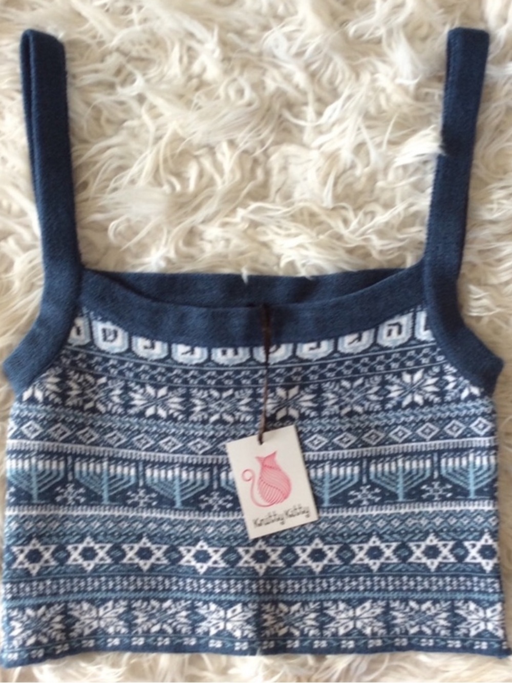NWT Dolls Kill Knitty Kitty Menorah Crop Top